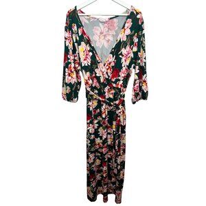 Club Soda Plus Size 3X Floral Maxi Dress Boho Cottagecore